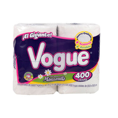 Papel Higienico Vogue 24/4/400 hojas ** – Pidefácil Raúl